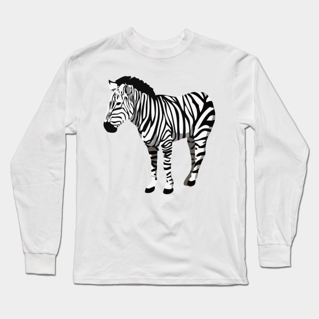 Zebra Long Sleeve T-Shirt by kawaii_shop